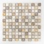 Mosaik Quadrat travertin brun 30,5x30,5 cm 
