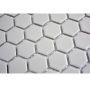 Mosaik Hexa uglas. porcelæn grå 26 x 30 cm