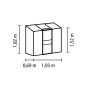 Vitavia vægdrivhus Ida alu 3 mm delt glas 1,3 m² inkl. sokkel