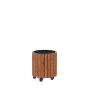 Plus plantekasse Circle ThermoWood Ø40/45 cm inkl. hjul