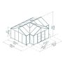 Palram Canopia orangeri Triomphe 17 m² antracitgrå