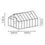 Vitavia drivhus Merkur 11,5 m² alu 6 mm poly 