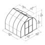 Palram Bella drivhus 6 m² sølv polycarbonat