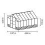 Vitavia drivhus Cassandra 11,5 m² sort 3 mm hærdet glas