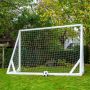 Homegoal fodboldmål Pro XL hvid træ 300x200 cm