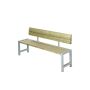 Plus plankebænk med ryglæn trykimprægeneret