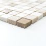 Mosaik Botticino natursten hvid/beige mix 30,5 x 30,5 cm