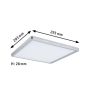 Paulmann Atria LED plafond L29,3xB29,3cm 16W 3000K krom