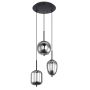 Globo pendel Blacky sort/røg 3xE14 40 W Ø46 cm