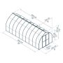 Palram Bella drivhus 14,7 m² sølv 6 mm polycarbonat