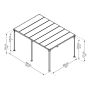 Palram Canopia havepavillon Milano 4300 grå 13,2 m²