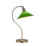 Markslöjd Vela bordlampe E27 antik messing/grøn H50 cm