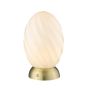 Halo Design bordlampe Twist opal-messing Ø15cm H22cm