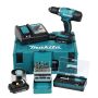 Makita bore- og skruemaskine 18 V m/ur, bor og bits