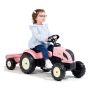 Falk Country Star traktor til børn lyserød inkl. trailer 2-5 år
