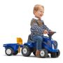 FALK New Holland traktor til børn inkl. trailer, rive og skovl