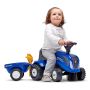 FALK New Holland traktor til børn inkl. trailer, rive og skovl