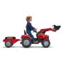 FALK Massey Ferguson frontlæsser til børn rød inkl. trailer