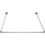 Diaqua brusestang krom 90x80 cm