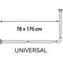 Diaqua brusestang krom 90x80 cm