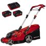 Einhell akku plæneklipper RASARRO Power X-Change 2x18V inkl. 2xbatterier og lader