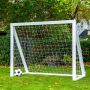 Homegoal fodboldmål Pro Junior hvid træ 175x140 cm