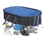 Swim & Fun poolpakke komplet sort inkl. tilbehør 14.550 L