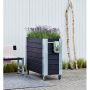Plus blomsterkasse Cubic sort m/hjul 120 x 50 x 95 cm