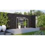 Vitavia vægdrivhus Ida alu 3 mm delt glas 1,3 m² inkl. sokkel