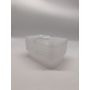 Plastbøtte m/låg 800 ml transparent 4 stk