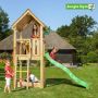 Jungle Gym legetårn Club med rutsjebane trykimprægneret træ grøn 303x166x302 cm