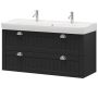 Camargue badmøbelsæt Meja sort DT 120 cm
