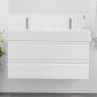 Camargue badmøbelsæt dobbeltvask modern hvid - 120 cm
