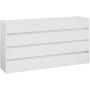 Notio Living kommode 8 skuffer hvid 1420x800x350 mm