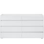 Notio Living kommode 8 skuffer hvid 1420x800x350 mm