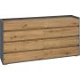 Notio Living kommode 8 skuffer eg 1420x800x350 mm