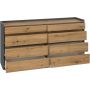 Notio Living kommode 8 skuffer eg 1420x800x350 mm