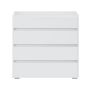 Notio Living kommode 4 skuffer hvid 800x800x350 mm