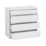 Notio Living kommode 4 skuffer hvid 800x800x350 mm