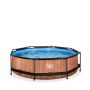 Exit Toys rund pool Wood brun Ø300 cm