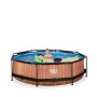 Exit Toys rund pool Wood brun Ø300 cm