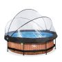 Exit Toys rund pool Wood brun Ø300 cm m/pooltag