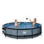 Exit Toys rund pool Stone grå Ø360 cm med pooltag