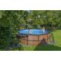 Exit Toys rund pool Wood brun Ø450 cm inkl. sandfilterpumpe