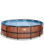 Exit Toys pool Wood m/stige og sandfilterpumpe Ø488x122 cm