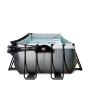Exit Toys pool firkantet Black Leather sort m/filterpumpe, pooltag og stige 540x250x122 cm