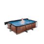 Exit Toys pool Wood m/baldakin og pumpe 220x150x65 cm