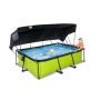 Exit Toys pool Lime m/baldakin og patronfilterpumpe 220x150x65 cm