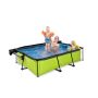 Exit Toys pool Lime m/baldakin og patronfilterpumpe 220x150x65 cm