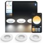 Philips Hue indbygningsspot til badeværelse hvid Adore 3 pak